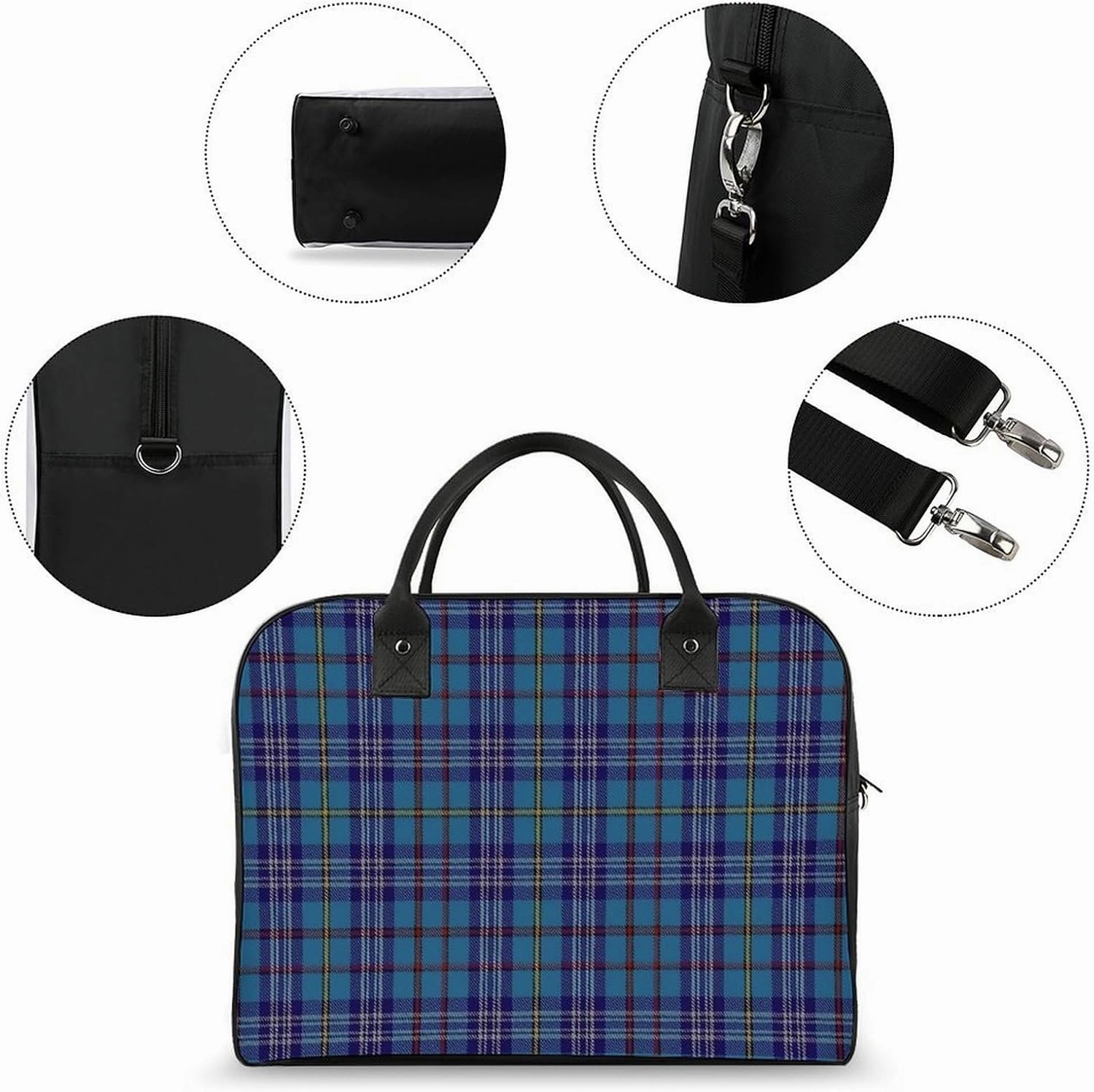 Clan Rutherford Tartan Fashionable Large Capacity Travel Handbag Unisex