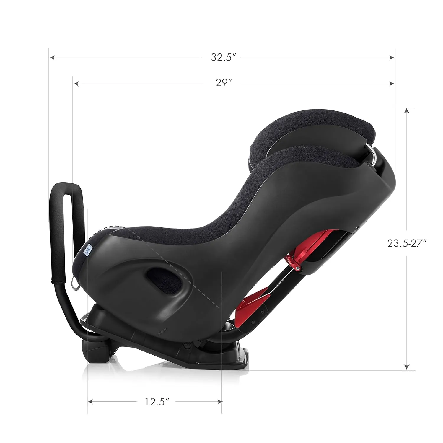 Clek Fllo Convertible Car Seat - Compact Design for 3-Across Seating, Extended Rear-Facing with Anti-Rebound Bar (Marshmallow)