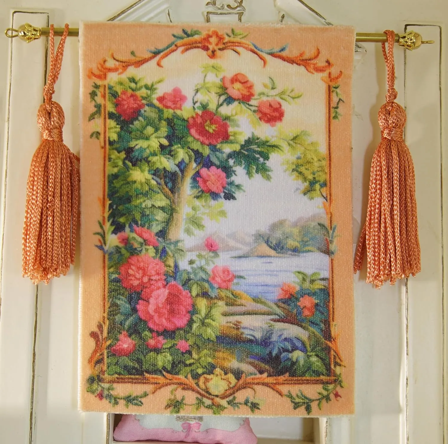 Colorful Garden by River Aubusson Tapestry - 1:12 Scale Dollhouse Piece