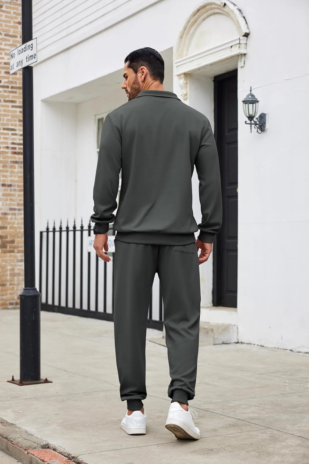 COOFANDY Men's Tracksuit 2 Piece Quarter Zip Sweatsuit Sets Casual Athletic Running Jogging Suits
