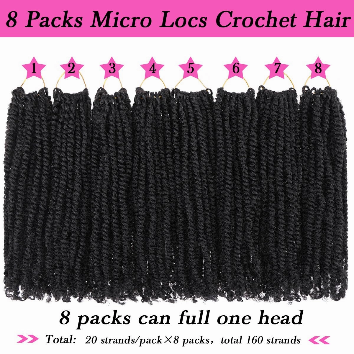 COOKOO 9 Packs Pre-looped Micro Twist Crochet Braids Hair 6 Inch Pre-twisted Crochet Mini Senegalese Twist Hair Kinky Twist Crochet Hair With Curly Ends Synthetic Crochet Hair Extensions(2#)
