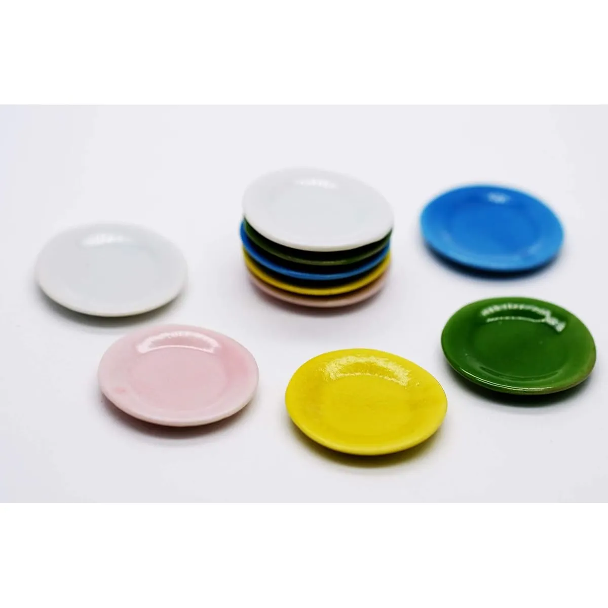 Cool Price Colorful Ceramic Cookware Dollhouse Miniature Dishes 10 Pieces