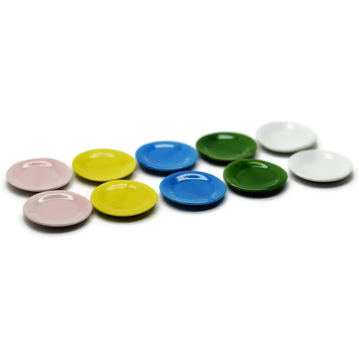 Cool Price Colorful Ceramic Cookware Dollhouse Miniature Dishes 10 Pieces