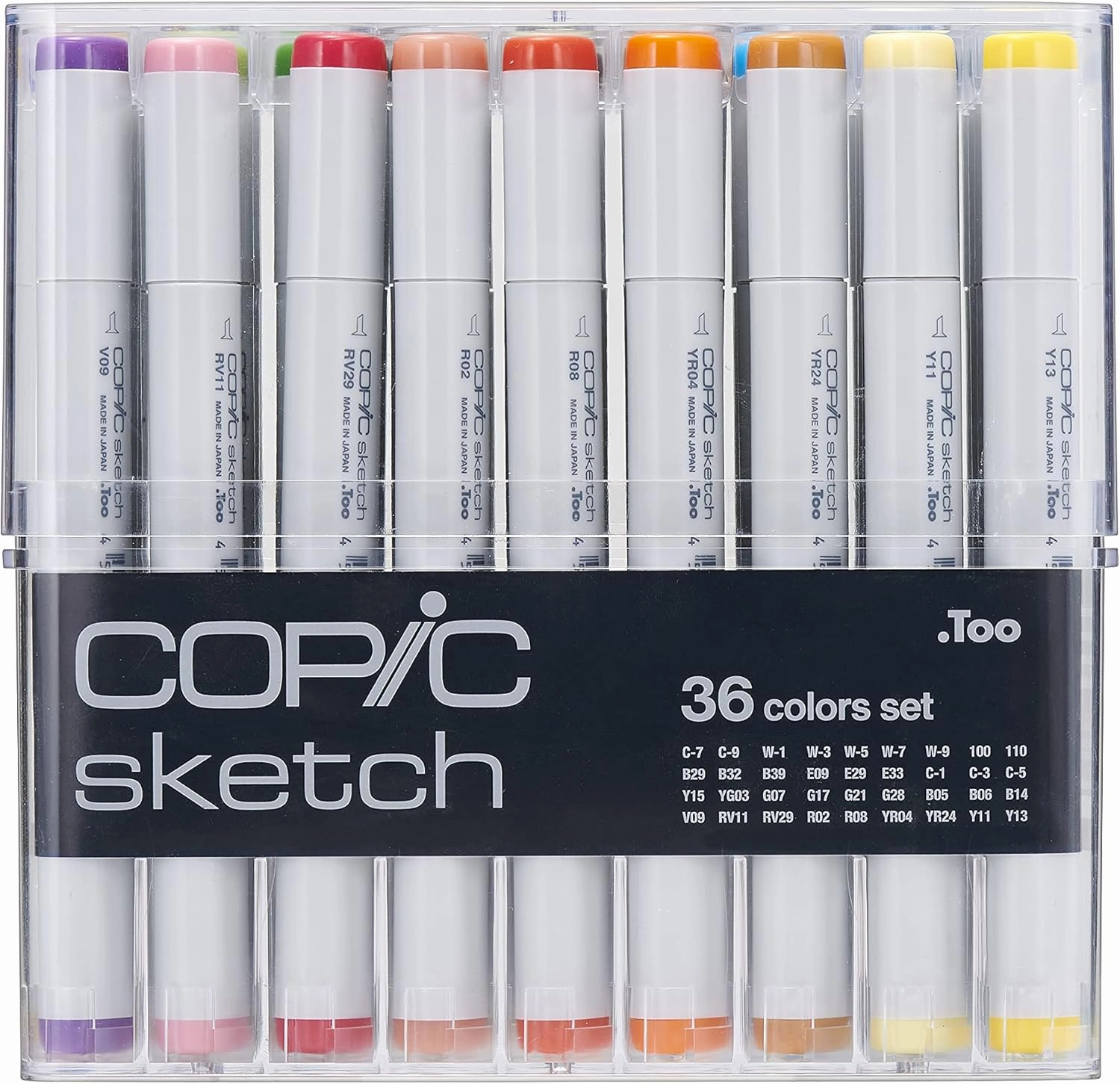 Copic Sketch, Alcohol-Based Markers, 36pc Set, Basic (New ver.)