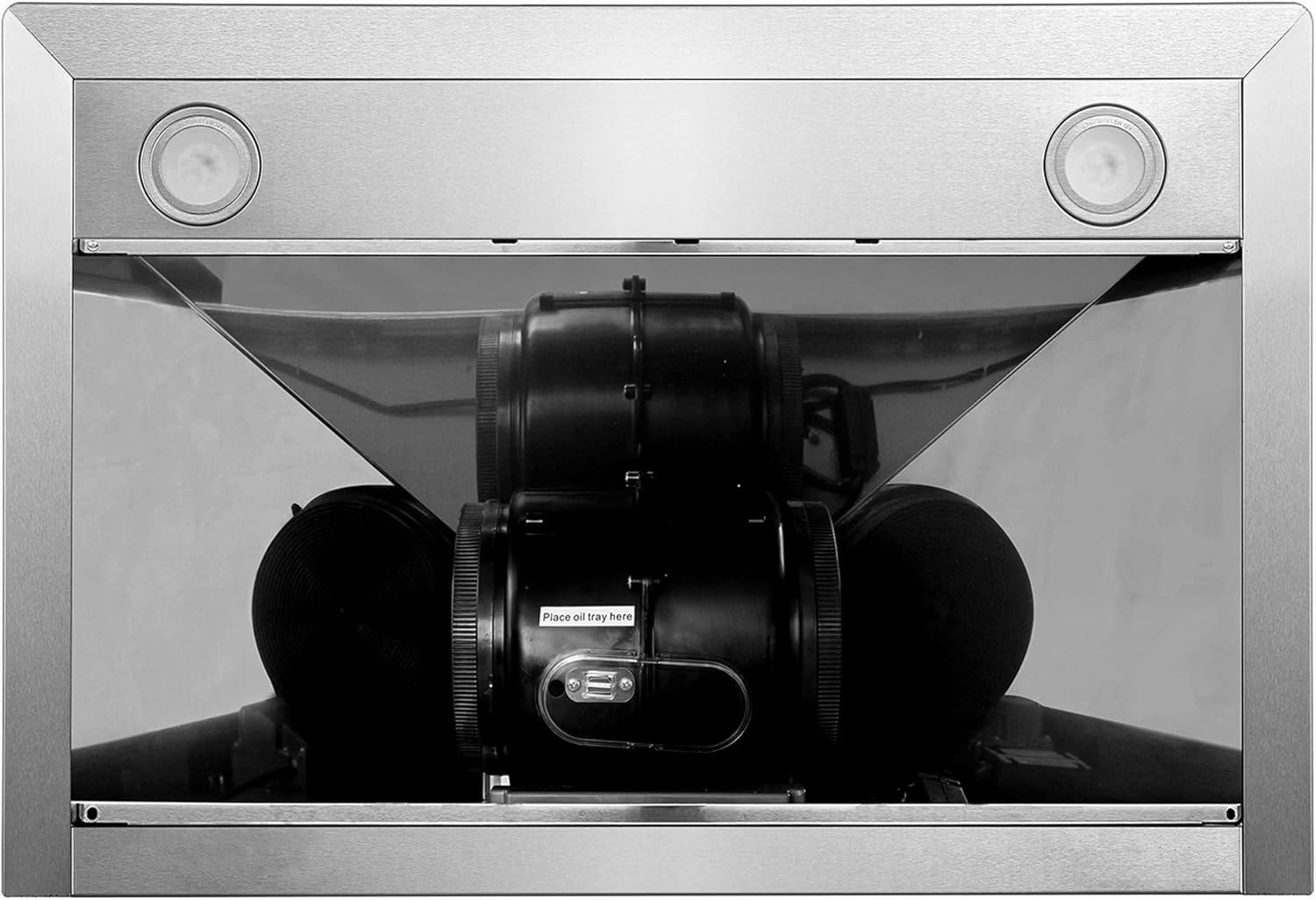 COSMO COS-63175 30 in. Vista Collection 380 CFM Ducted Wall Mount Range Hood, Button Controls, LED Lights, Stainless Steel