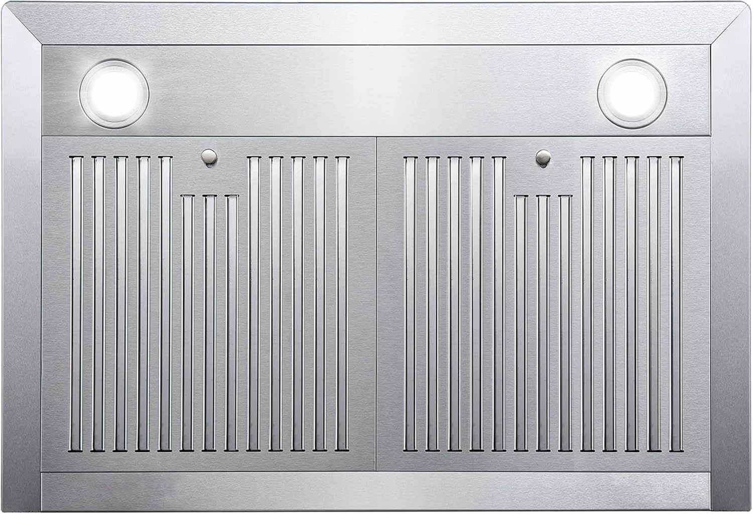 COSMO COS-63175 30 in. Vista Collection 380 CFM Ducted Wall Mount Range Hood, Button Controls, LED Lights, Stainless Steel