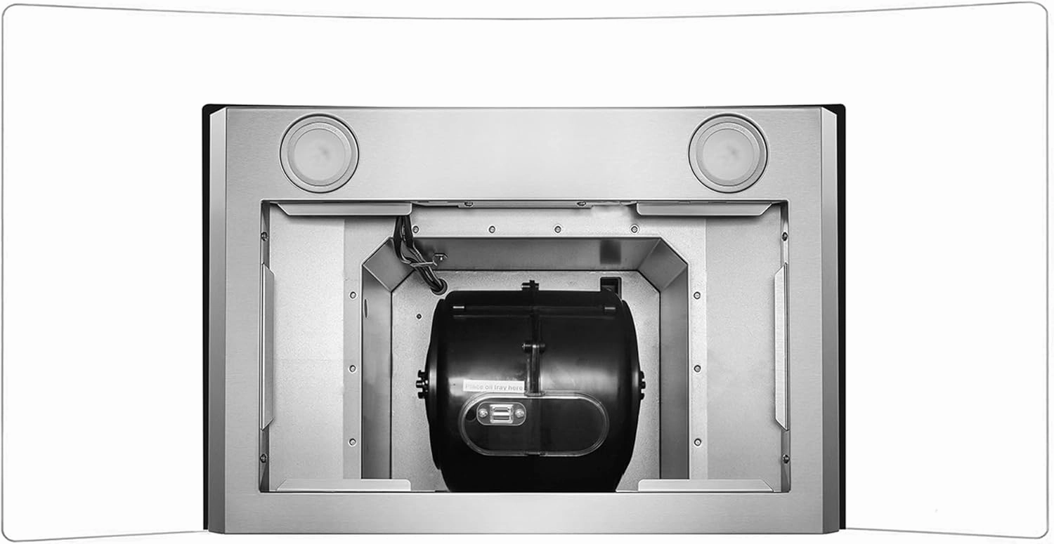 COSMO COS-668AS900 36 in. Vista Collection 380 CFM Ducted Wall Mount Range Hood, Touch Controls, LED Lights, Stainless Steel