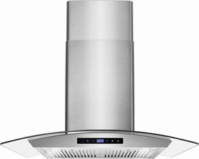 COSMO COS-668WRCS75 30 in. Vista Collection 380 CFM Ducted Wall Mount Range Hood, Touch Controls, LED Lights, Stainless Steel