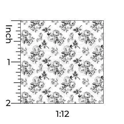 Cottage Chic Floral Bouquet - Dollhouse Wallpaper