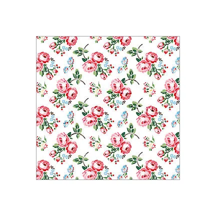 Cottage Chic Floral Bouquet - Dollhouse Wallpaper