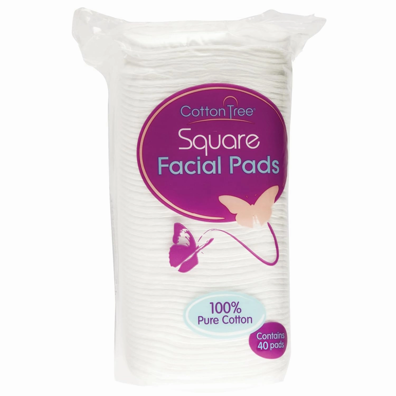 Cotton Wool Square Pads, Pack of 40