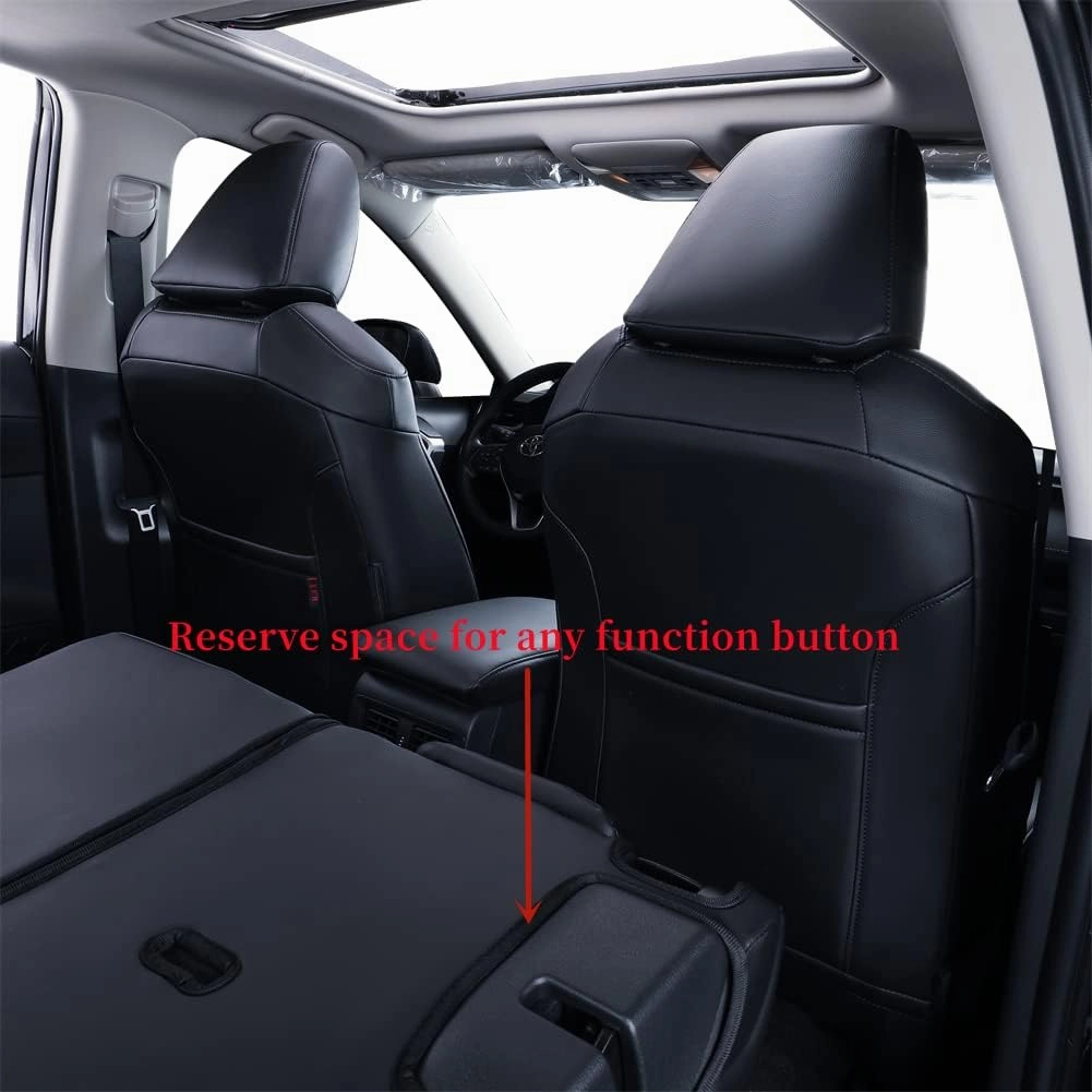 coverdream Corolla Cross Waterproof Leather Seat Covers Custom Fit for 2022-2025 Toyota Corolla Cross L,LE,XLE (Non-Hybrid),Full Coverage,Airbag Compatible Car Seat Protector(Full Set,Red/Black)