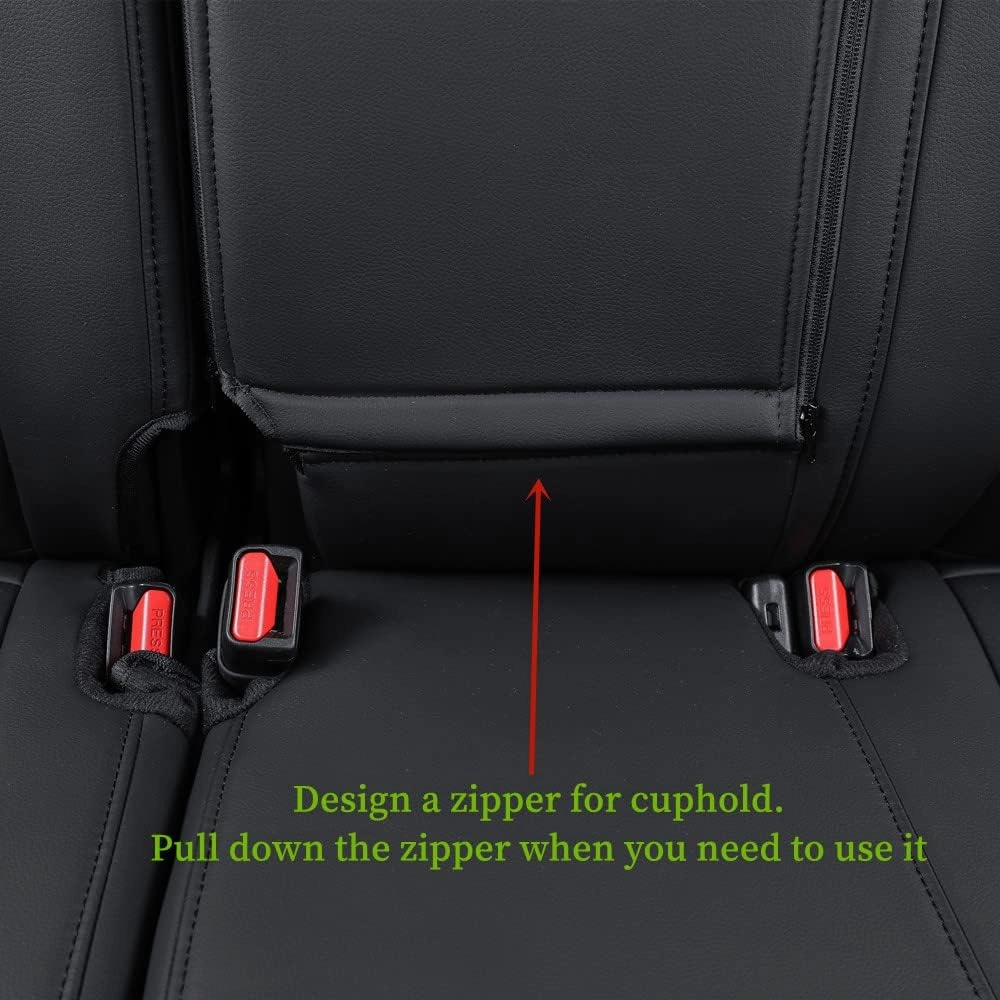 coverdream CRV Leather Seat Covers Custom Fit for 2023 2024 2025 Honda CR-V LX,EX,EX-L,Sport Series,Hybrid,Trailsport,Full Coverage,Airbag Compatible Car Seat Protector (Full Set,Black)