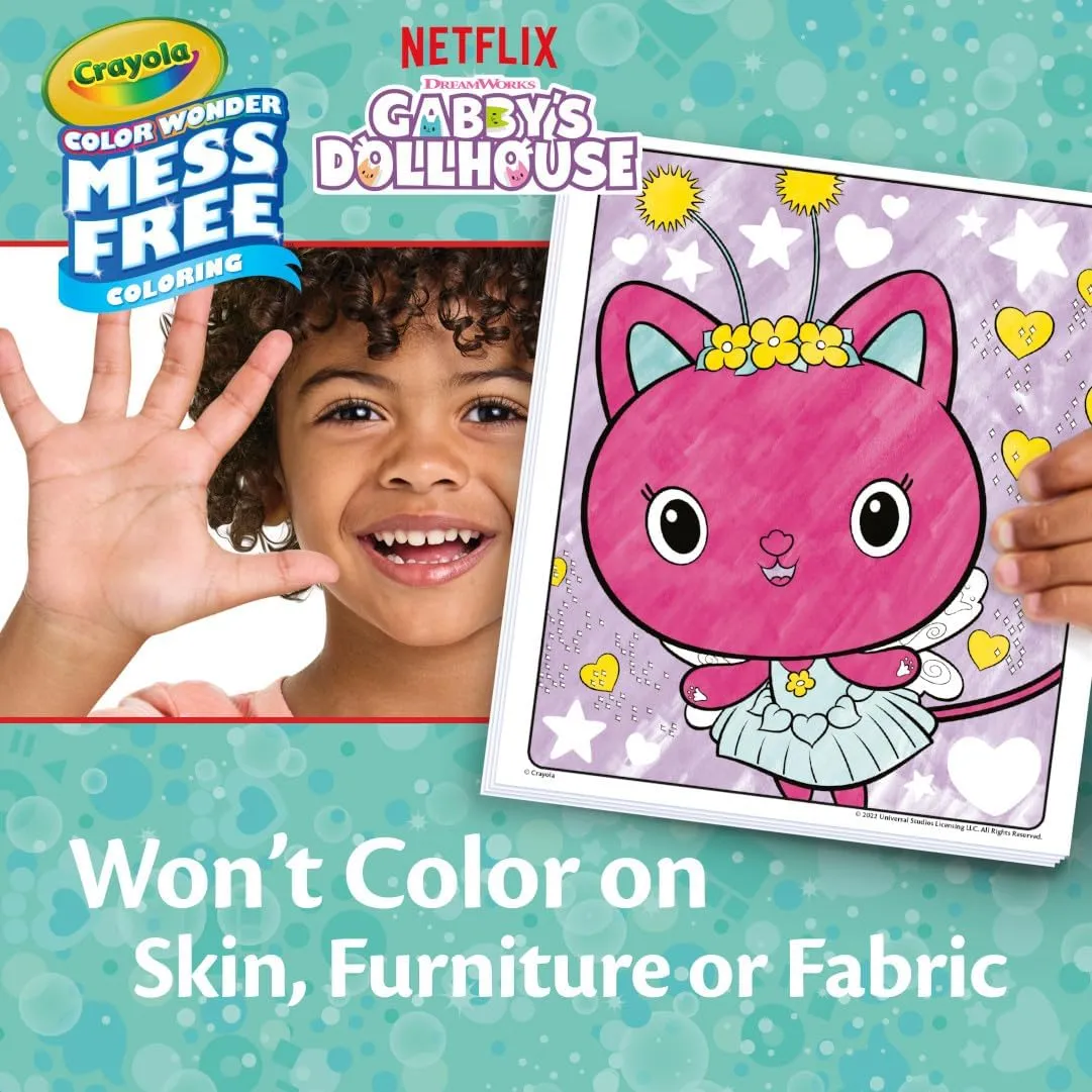 Crayola Color Wonder Gabby's Dollhouse Activity Kit, Mess Free Coloring Set for Toddlers, Easter Basket Essentials, Kids Toys, Gifts for Girls & Boys