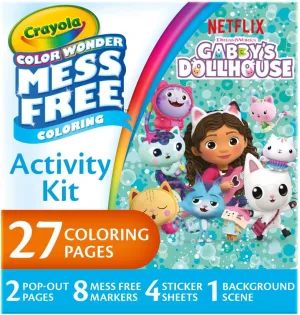 Crayola Color Wonder Gabby's Dollhouse Activity Kit, Mess Free Coloring Set for Toddlers, Easter Basket Essentials, Kids Toys, Gifts for Girls & Boys