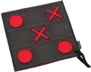 Creative Home Black Neoprene Heat Resist Square Trivet Hot Pot Holder Jar Opener Gripper Pad Kitchen Accessories for Cooking Baking Pot Holding, Tic Tac Toe Print, 8.6" x 8.6" x 0.2" H