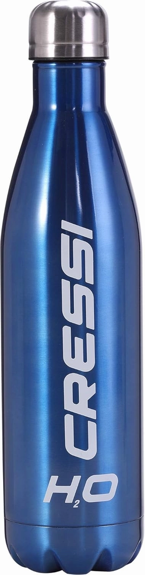 Cressi H2O Double Wall Drinking Flask | Stainless Steel, Vacuum Technology for Long-Lasting Temperature Preservation