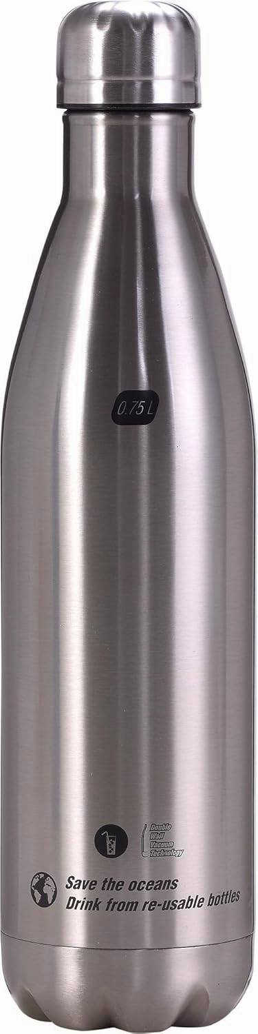 Cressi H2O Double Wall Drinking Flask | Stainless Steel, Vacuum Technology for Long-Lasting Temperature Preservation