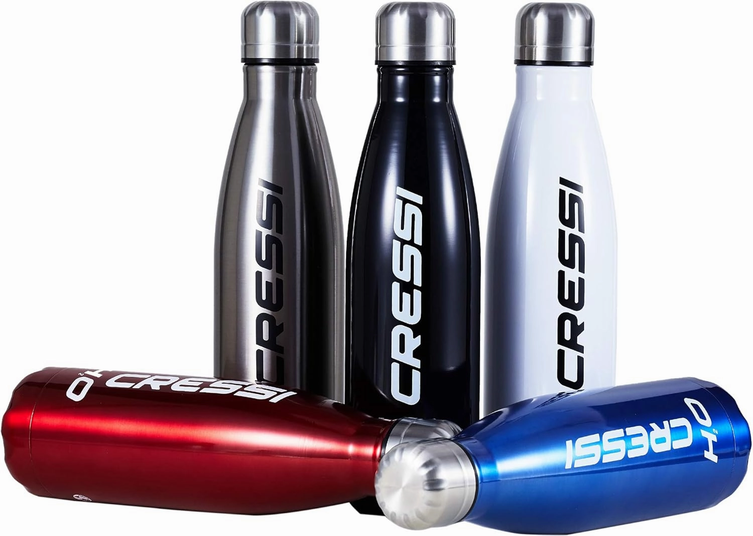 Cressi H2O Double Wall Drinking Flask | Stainless Steel, Vacuum Technology for Long-Lasting Temperature Preservation