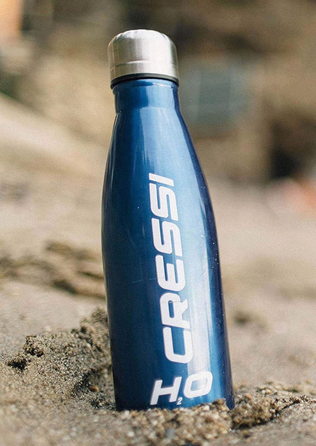 Cressi H2O Double Wall Drinking Flask | Stainless Steel, Vacuum Technology for Long-Lasting Temperature Preservation