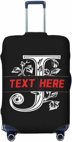Custom Name Design Travel Luggage Suitcase Cover, Pattern Print with Name Text Washable Suitcase S - Fits 18-21 inch luggage(No Suitcase)