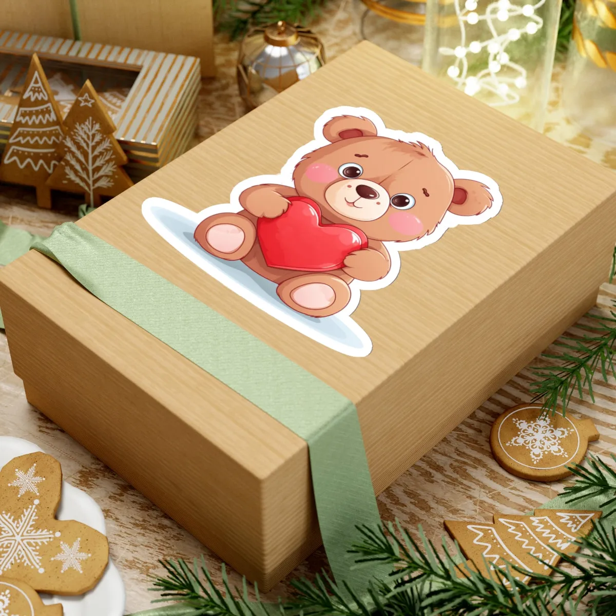 Cute Teddy Bear Heart Sticker - Spread Love and Cuteness with This Adorable Sticker - Valentine's Day