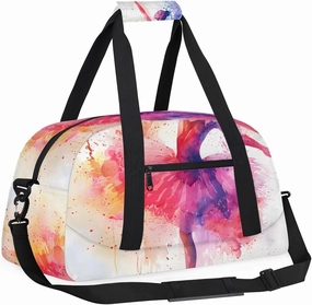 Cute Character Girl Kids Overnighter Duffel Bags for Boys, Carry-On Size Sports Gym Bag with Front Zipper Pocket for School Practice or Overnight Travel Weekender Sleepover Tote Bag