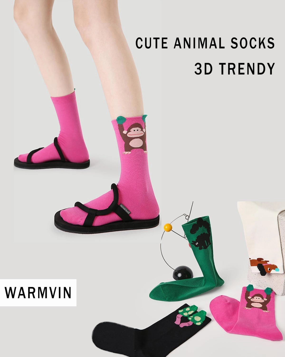 Cute Socks for Women Funny Socks, Crew Animal Socks Gift for Women