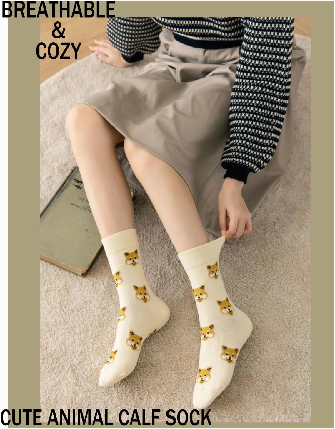 Cute Socks for Women Funny Socks, Crew Animal Socks Gift for Women