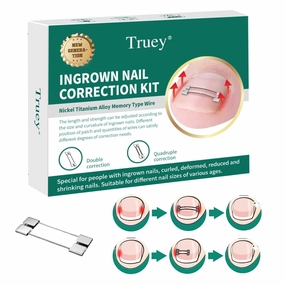Cuttable Titanium Alloy Silicone Ingrown Toenail Treatment,Designed for Curved Nail Repair, Ingrown Toenail Corrector at Home,Ingrown Toenail Removal Kit, Adjustable for Any nail Sizes,reusable