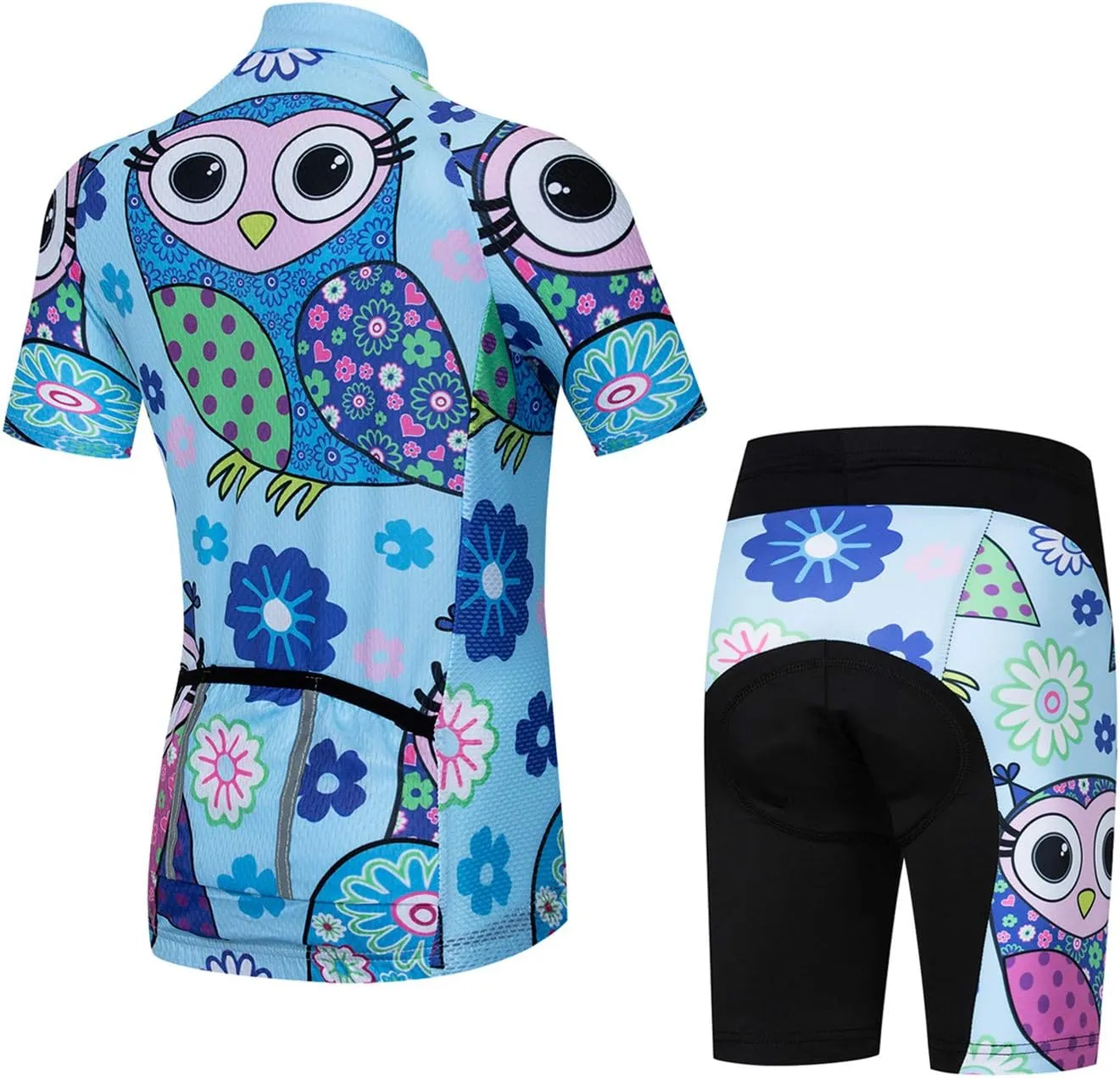 Cycling Jersey Shorts Set Padded Suit Kid's Bicycle Tops Shirt Mountain Bike Riding