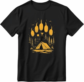 Dad Camping Shirt with Bear Paw Print Gifts for Men Husband Boyfriend Father’s Day Birthday Outdoor T-Shirts