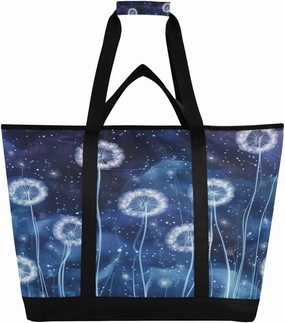 Dandelion Reusable Insulated Lunchbox Cooler Bag, Leakproof Kitchen Grocery Bag Collapsible Portable Cooler Tote Bag for Picnic, Camping, Office, Travel