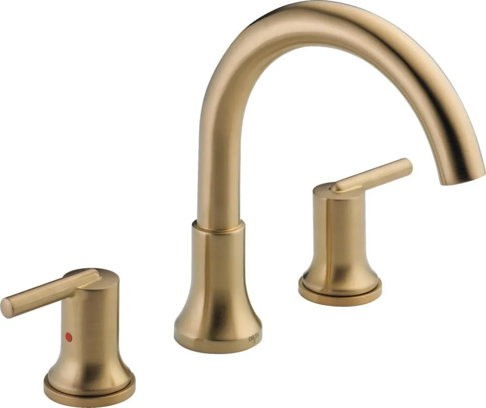 Delta Faucet Trinsic Roman Tub Trim - T2759-CZ - Modern Bathroom Tub Faucet Set - Includes Tub Faucet & Handles - Champagne Bronze (Valve Sold Separately)