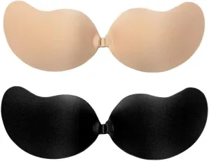 DEPOVOR Super Sticky Push Up Bras Strapless Backless Breast Lift Bras for Women Wedding Dresses Reusable