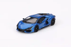 Diecast Model Car Compatible with Mini GT 1:64 Lamborghini Revuelto Blu Eleos MGT00748