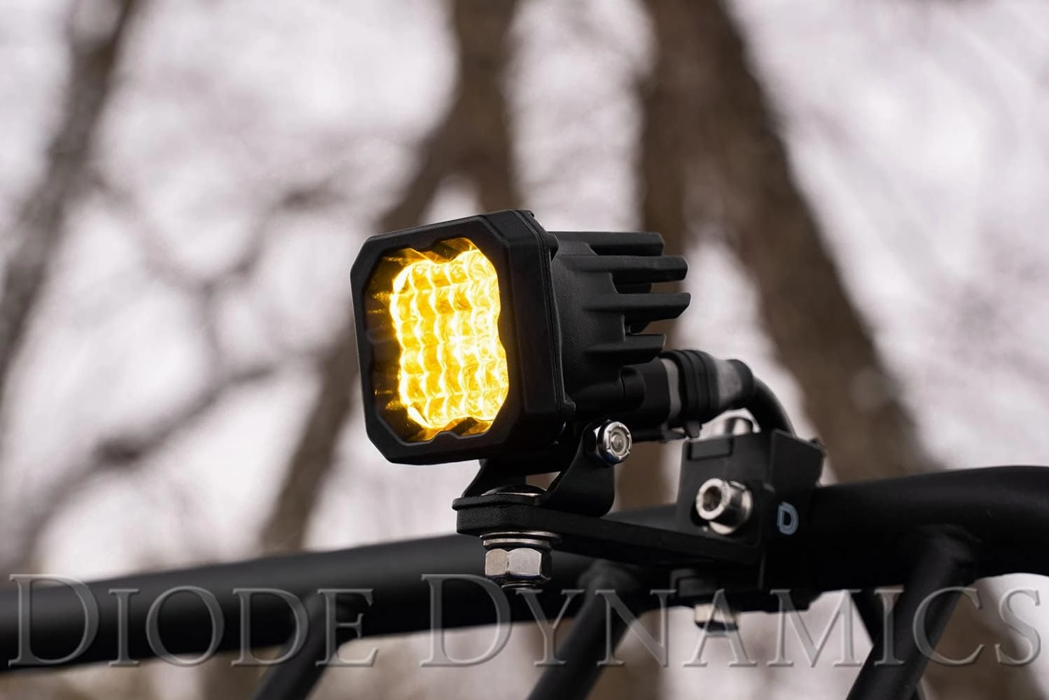 Diode Dynamics SSC1 Yellow Pro Standard LED Pod (pair), Wide w/Amber Backlight