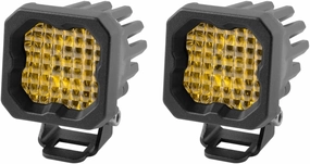 Diode Dynamics SSC1 Yellow Pro Standard LED Pod (pair), Wide w/Amber Backlight