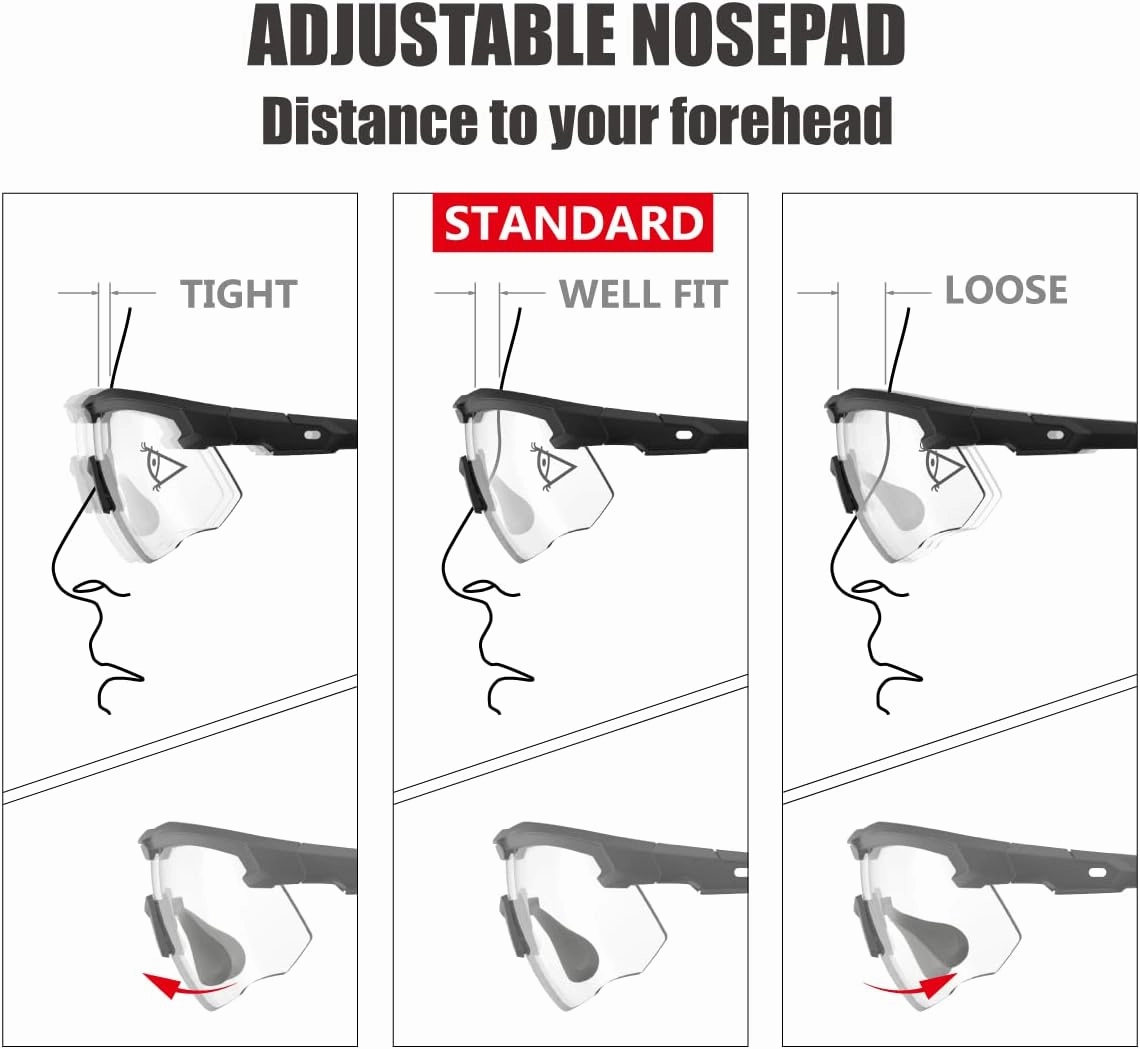 DISCOVER YOUR WORLD ! Anti-Fog Shooting Safety Glasses for men Military Grade range Hunting Riding Airsoft.