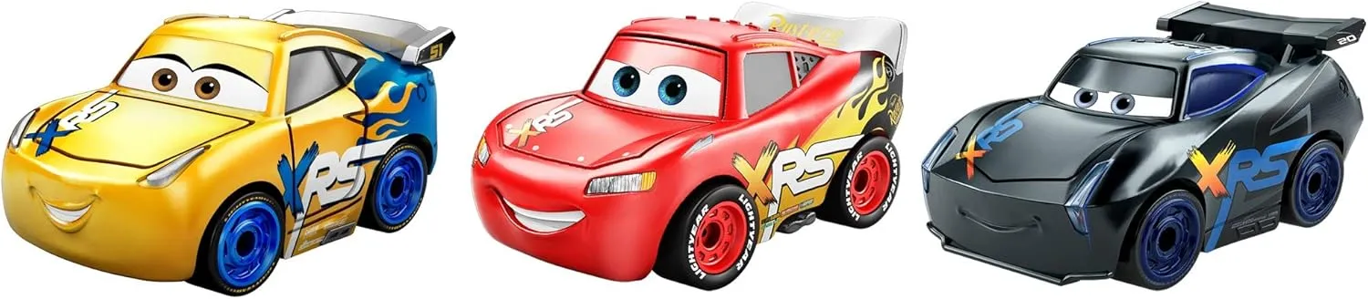 Disney Cars GKG20 Pixar's Cars Mini Racers XRS Series 3-Pack, Multicoloured