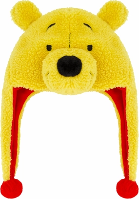 Disney Winnie The Pooh Beanie Hat, Winter Knit Cap with 3D Ears, Yellow