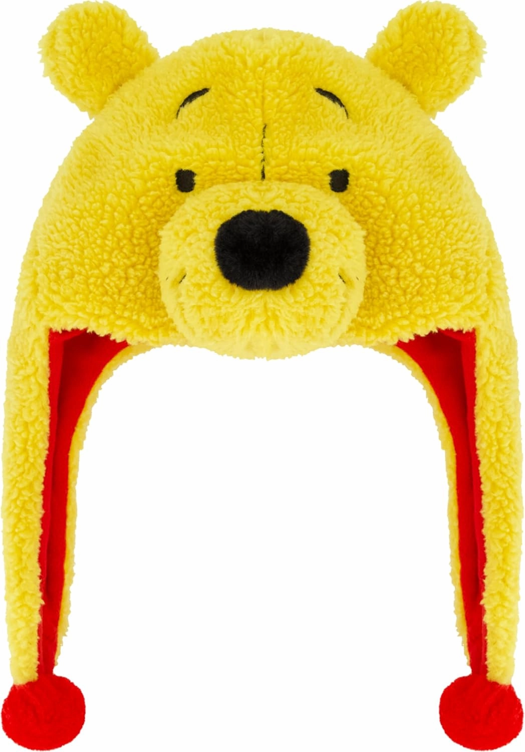Disney Winnie The Pooh Beanie Hat, Winter Knit Cap with 3D Ears, Yellow