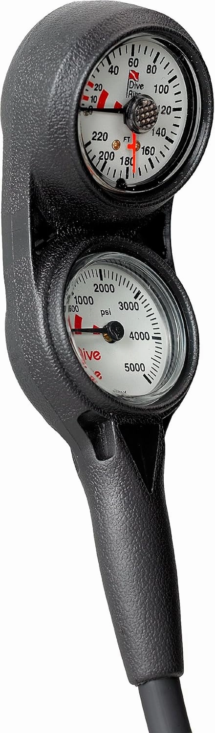 Dive Rite Mini-Tech SPG and Depth Gauge Console w/(32 in | 81 cm) Hose - PSI