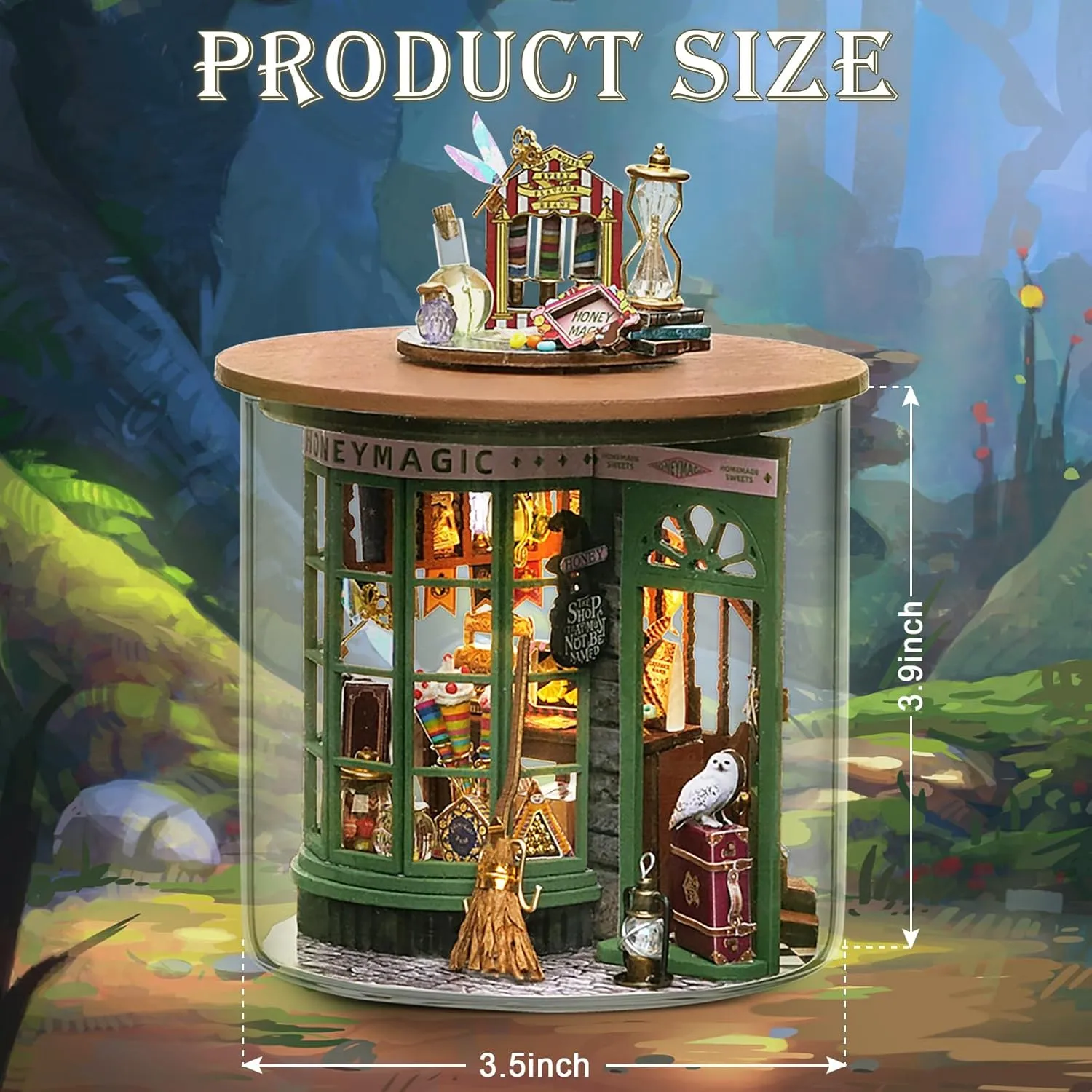 DIY Miniature House Kit, Dollhouse Kit with Furnitures, 1:24 Mini House Making Kit for for Adult to Building, Easter Day/Home Decorations/Gifts for Family and Friends, Magic Shop