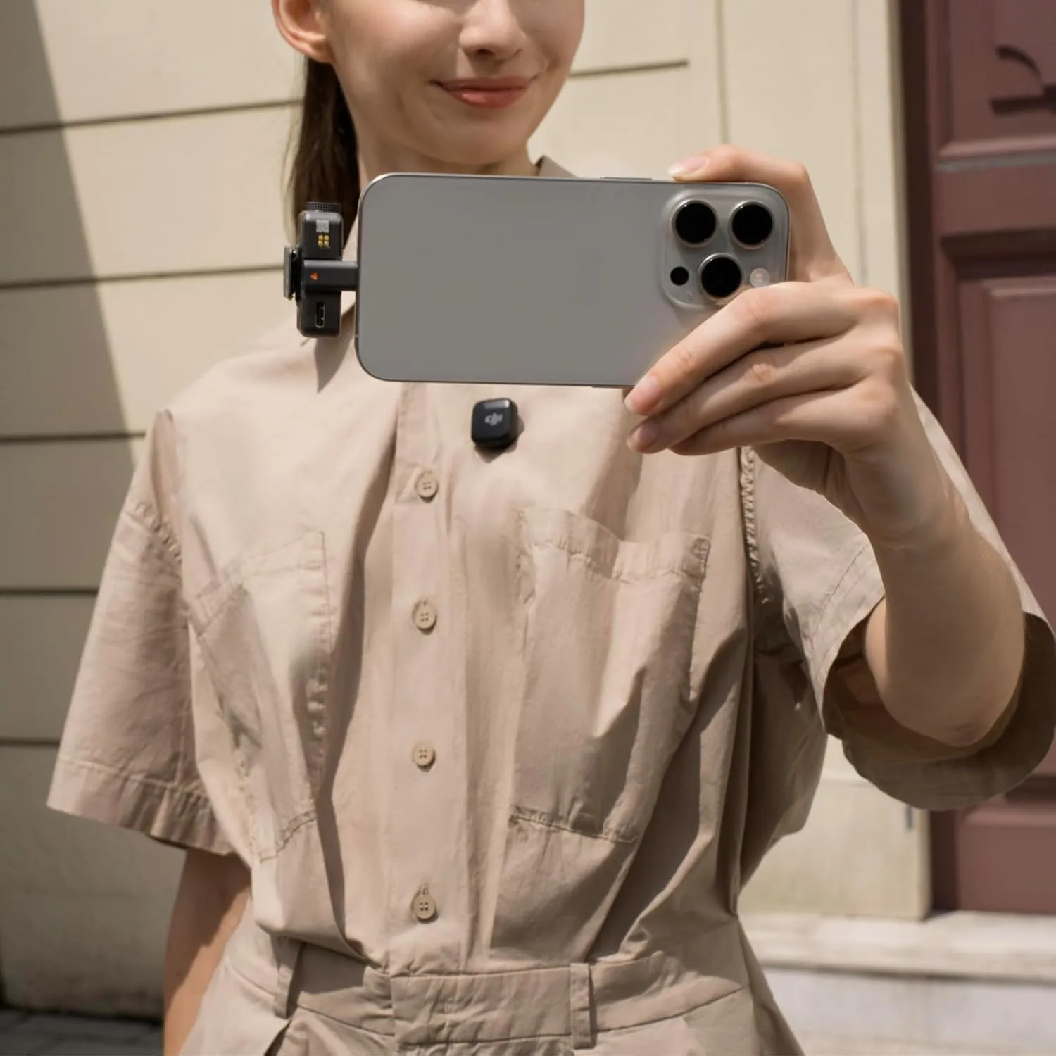 DJI Mic Mini (1 TX   1 RX), Wireless Lavalier Microphone for iPhone/Camera/Android, Ultralight, Detail-Rich Audio, Noise Cancelling, Automatic Limiting, Vlog, Streaming, 400m Transmission