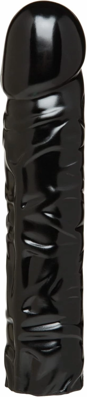 Doc Johnson Vac-U-Lock CodeBlack - 8 Inch Classic Dong - FIRMSKYN Dildo - F-Machine and Vac-U-Lock Harness Compatible Dildo - for Adults Only, Black
