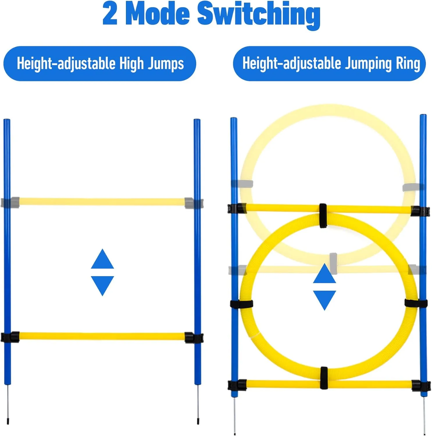 Dog Agility Training Equipment for Dog Obstacle Course Backyard Height Adjustable Jumper Ring Portable Dogs Park Exercise Tool