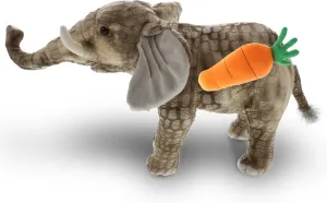 DolliBu Happy Easter Super Soft Plush Elephant with Carrot - Cute Stuffed Animals with Carrot Plush Toy, with Name Personalization, Spring Easter Plush Animal - 12 Inches