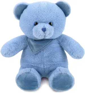 DolliBu Plush Bear Stuffed Animal - Soft Huggable Baby Blue Bear, Adorable Playtime Bear Plush Toy, Cute Wild Life Cuddle Gifts for Kids and Adults - 8 Inches