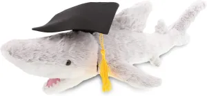 DolliBu Shark Graduation Plush Toy - Super Soft Graduation Stuffed Animal Dress Up with Gown & Cap with Tassel Outfit - Gift with Personalization - 23" Inches